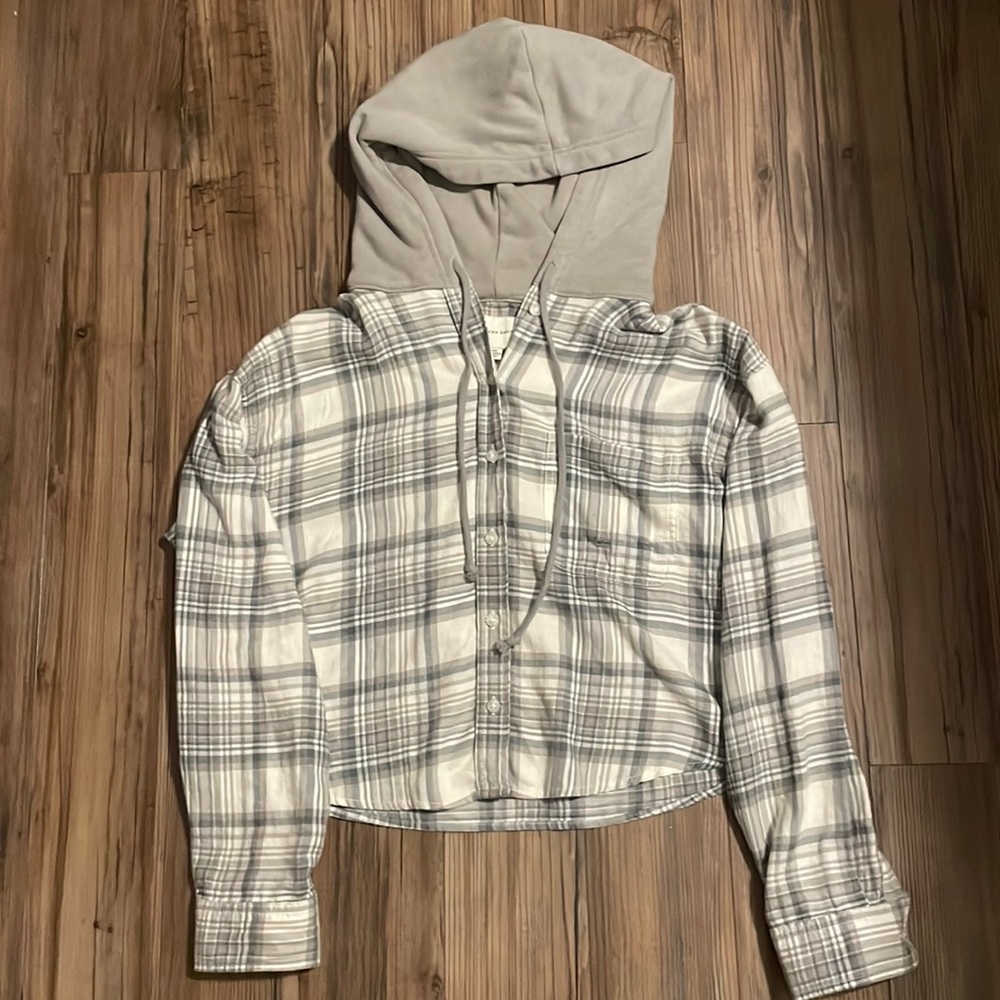 American Eagle Flannel Hoodie